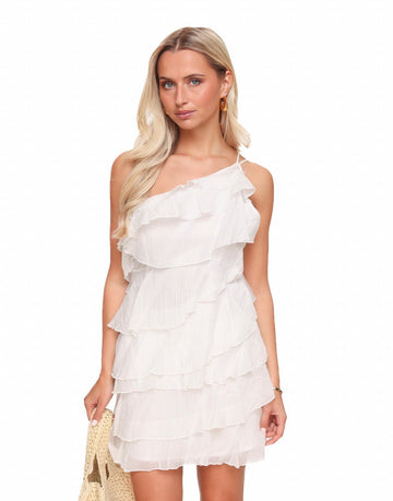 Witte Ruffle Dress